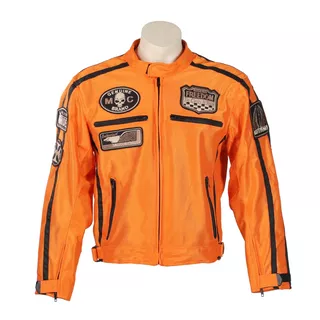 Letná moto bunda BOS 6488 oranžová - oranžová - oranžová