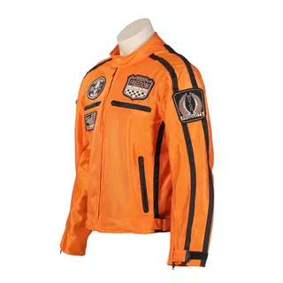 Letná moto bunda BOS 6488 oranžová - oranžová
