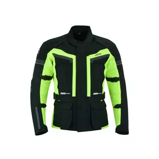 Pánska touringová moto bunda BOS Maximum - Gray - neon