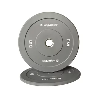 Gumový kotúč inSPORTline Bumper Plate Go 5 kg 50 mm