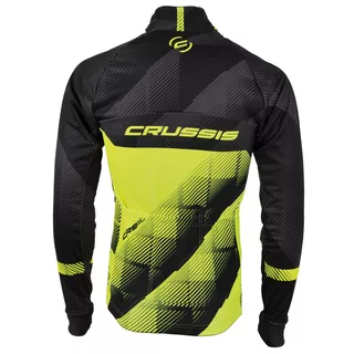 Pánská cyklistická bunda CRUSSIS čierna-fluo žltá - čierna-fluo žltá