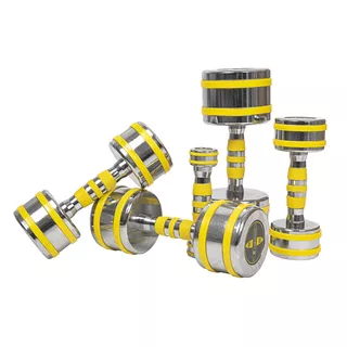 Chrómové činky inSPORTline Yellsteel 5-14 kg