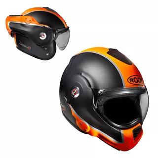 Moto prilba ROOF Desmo Flash Mat - 2.akosť - oranžová
