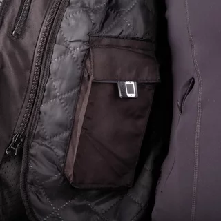 Dámska moto bunda W-TEC Barbata - čierno-šedo-ružová