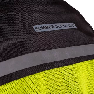 Pánska letná moto bunda W-TEC Saigair - Fluo Yellow-Black