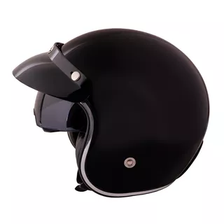 Moto prilba W-TEC YM-629SV so slnečnou clonou - čierna- lesk