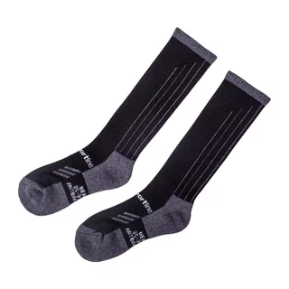 Merino podkolienky inSPORTline Meritic Ski AG+ antibakteriálne - čierno-šedá