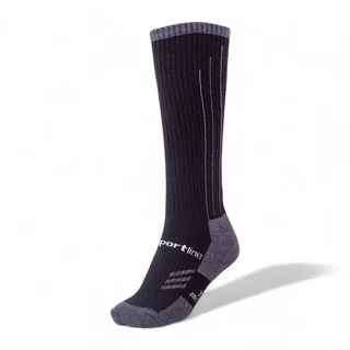 Merino podkolienky inSPORTline Meritic Ski AG+ antibakteriálne - čierno-šedá