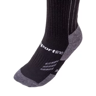 Merino podkolienky inSPORTline Meritic Ski AG+ antibakteriálne - čierno-šedá
