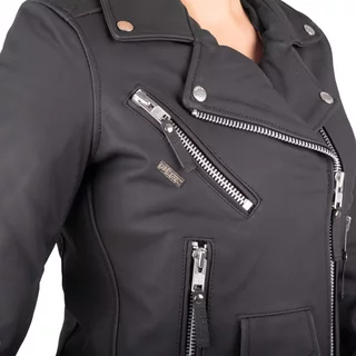 Dámska kožená moto bunda W-TEC Brinea - matne čierna