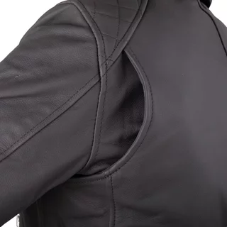 Dámska kožená moto bunda W-TEC Brinea - matne čierna
