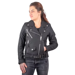 Dámska kožená moto bunda W-TEC Brinea - matne čierna