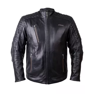 Kožená moto bunda W-TEC Elcabron - čierna
