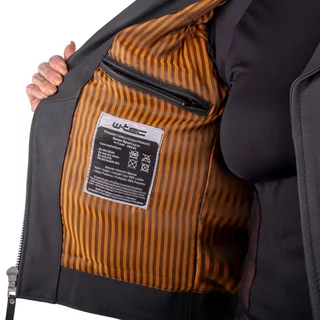 Dámska kožená moto bunda W-TEC Brinea - matne čierna