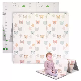Skladacia detská podložka inSPORTline Michlino 150x180x1,2 cm - Rozkošní medvedíci