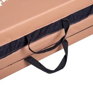 Skladacia gymnastická žinenka inSPORTline Kvadfold 200x120x5 cm - hnedá