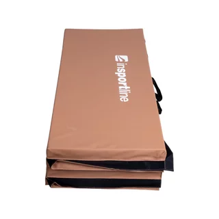 Skladacia gymnastická žinenka inSPORTline Kvadfold 200x120x5 cm - hnedá