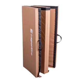 Skladacia gymnastická žinenka inSPORTline Kvadfold 200x120x5 cm - hnedá