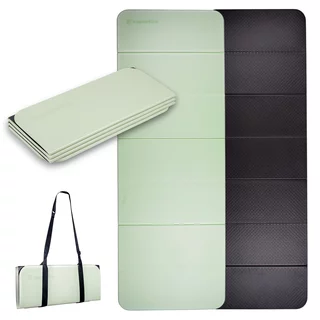 Skladacia podložka na cvičenie inSPORTline Misette 180x61x0,8 cm - matcha zeleno-čierna