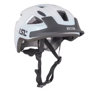 Detská cyklo prilba s LED svetlom ISL Lumiro - Pearl White