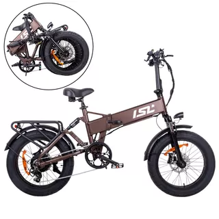 Skladací elektro fat bike inSPORTline ISL Baxom Lite 720Wh 20" - Deep Coffee