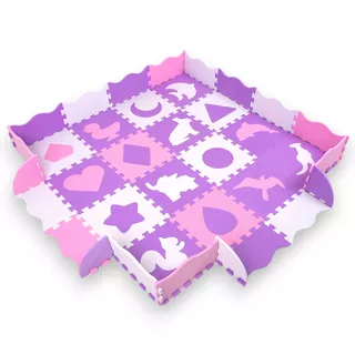 Penové puzzle s ohrádkou inSPORTline Burgino 30,5x30,5x1 cm, 36ks