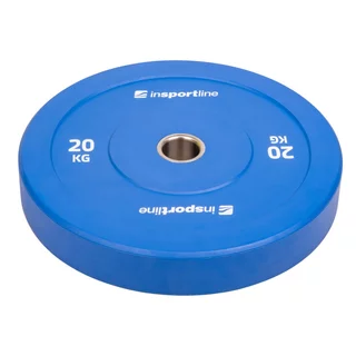 Gumový kotúč inSPORTline Bumper Plate Go 20 kg 50 mm