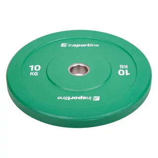 Gumový kotúč inSPORTline Bumper Plate Go 10 kg 50 mm
