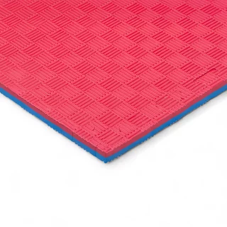 Puzzle tatami podložka inSPORTline Sazegul 100x100x2 cm - mocha mousse-čierna, vzor 5 prúžkov
