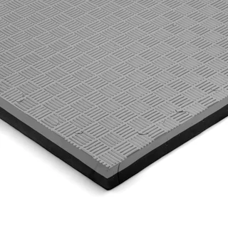 Puzzle tatami podložka inSPORTline Malmeida 100x100x4 cm - šedo-čierna, steblový vzor
