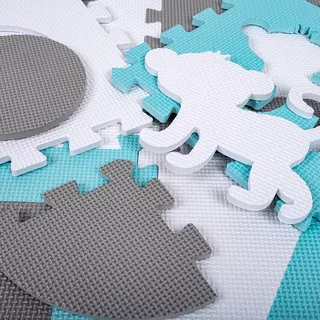 Penové puzzle s ohrádkou inSPORTline Smarfino 30,5x30,5x1 cm, 36ks