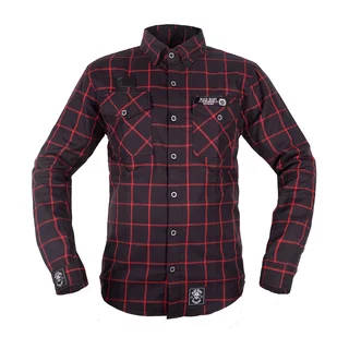 Košeľa W-TEC Black Heart Respector II - čierna s červeným pruhom