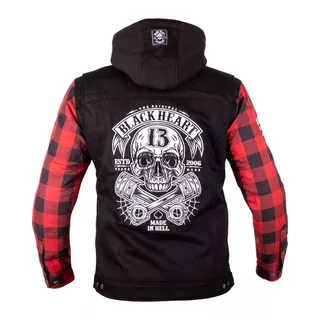 Bunda na chopper W-TEC Black Heart Ruffster - čierno-červená
