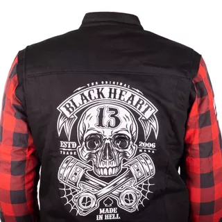Bunda na chopper W-TEC Black Heart Ruffster - čierno-červená