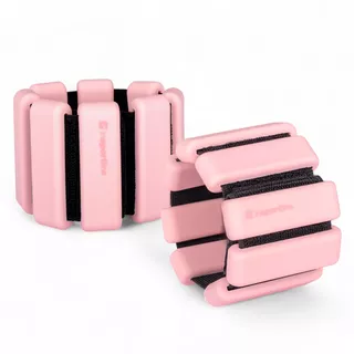 Fitness závažie na členok a zápästie inSPORTline Brace 2x0,5 kg - ružová - ružová
