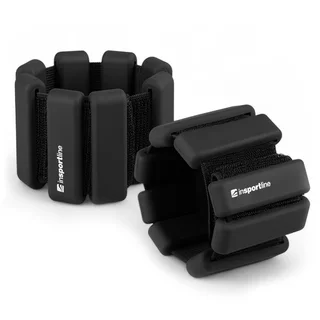 Fitness závažie na členok a zápästie inSPORTline Brace 2x1,5 kg - čierna