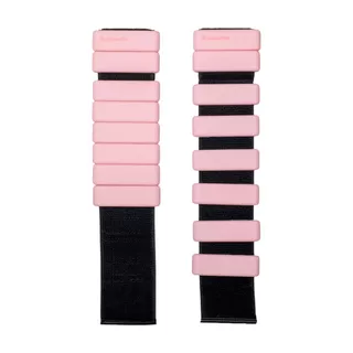 Fitness závažie na členok a zápästie inSPORTline Brace 2x0,5 kg - ružová