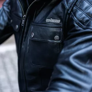 Kožená moto bunda W-TEC Valebravo - 2.akosť - čierna