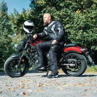 Pánska touringová moto bunda BOS Rebstock - White