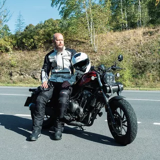 Pánska touringová moto bunda BOS Maximum - Gray