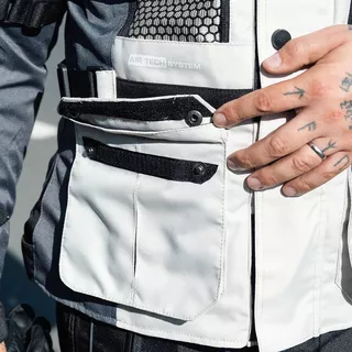 Pánska touringová moto bunda BOS Maximum - Gray
