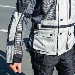 Pánska touringová moto bunda BOS Maximum - Gray
