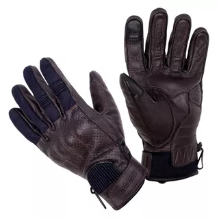 Letné moto rukavice W-TEC Fowlar - deep coffee-indigo