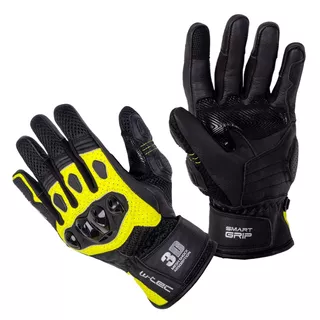 Moto rukavice W-TEC Janstur - čierna-fluo