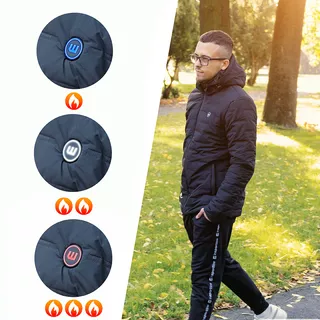 Pánska vyhrievaná bunda W-TEC HEATborg - Khaki