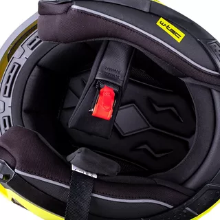 Výklopná moto prilba W-TEC Cullo - fluo žltá