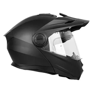 Výklopná enduro prilba W-TEC Biscaia P/J - čierna- lesk