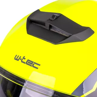 Výklopná prilba W-TEC Banelmeda - 2.akosť - šedo-čierno-fluo žltá