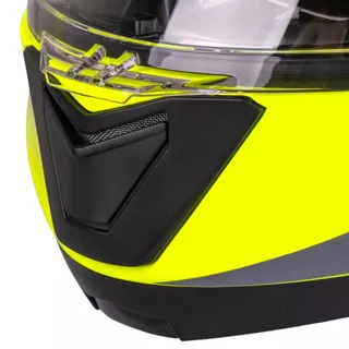 Výklopná prilba W-TEC Banelmeda - 2.akosť - šedo-čierno-fluo žltá