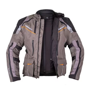 Touringová moto bunda W-TEC Smackton - šedo-oranžová
